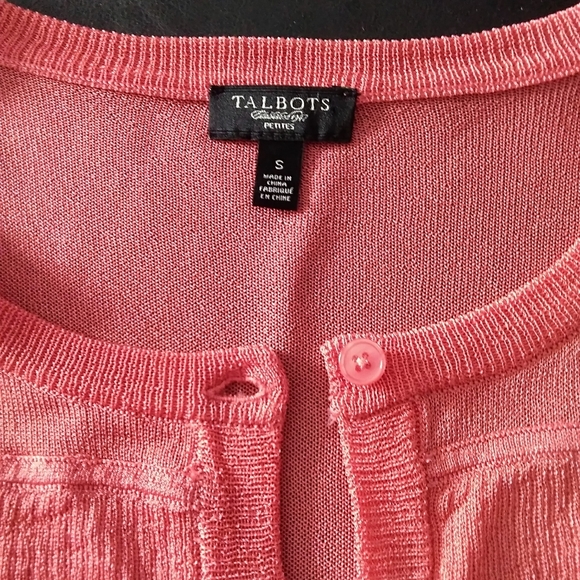 TALBOTS Ruffled Front Cardigan - Picture 3 of 8